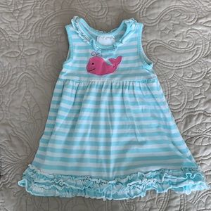 Southern Tot Whale appliqué dress